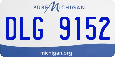 MI license plate DLG9152
