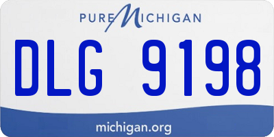 MI license plate DLG9198