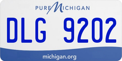 MI license plate DLG9202