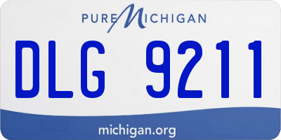 MI license plate DLG9211