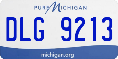 MI license plate DLG9213