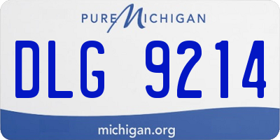 MI license plate DLG9214
