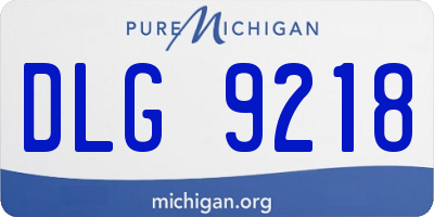 MI license plate DLG9218