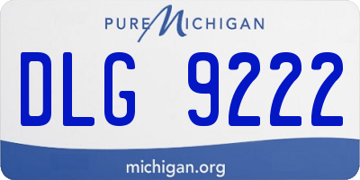 MI license plate DLG9222