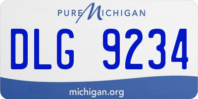 MI license plate DLG9234