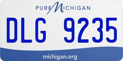 MI license plate DLG9235
