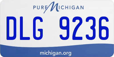 MI license plate DLG9236