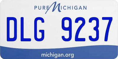 MI license plate DLG9237