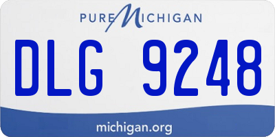 MI license plate DLG9248