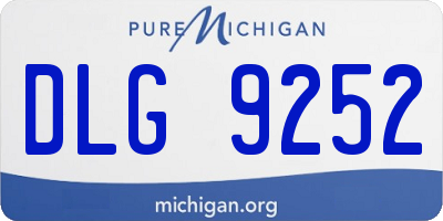MI license plate DLG9252