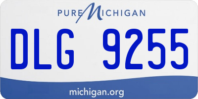 MI license plate DLG9255