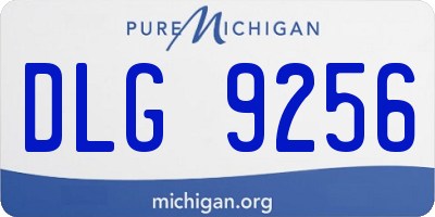 MI license plate DLG9256