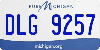 MI license plate DLG9257