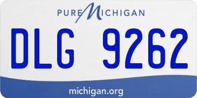 MI license plate DLG9262