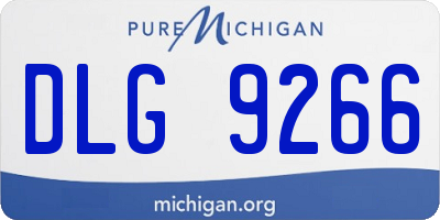 MI license plate DLG9266