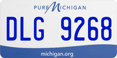 MI license plate DLG9268