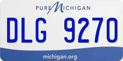 MI license plate DLG9270