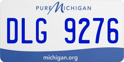 MI license plate DLG9276