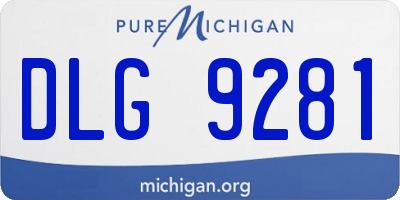 MI license plate DLG9281