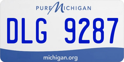 MI license plate DLG9287
