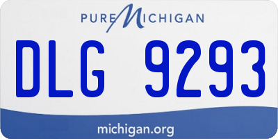 MI license plate DLG9293