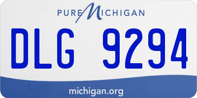 MI license plate DLG9294