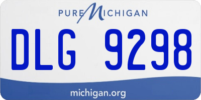 MI license plate DLG9298