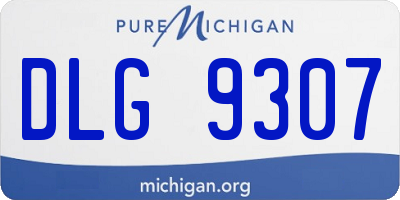 MI license plate DLG9307