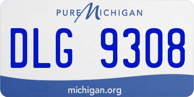 MI license plate DLG9308