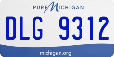 MI license plate DLG9312