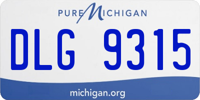 MI license plate DLG9315