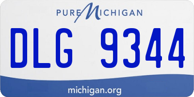MI license plate DLG9344