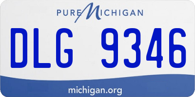 MI license plate DLG9346