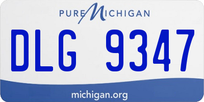 MI license plate DLG9347
