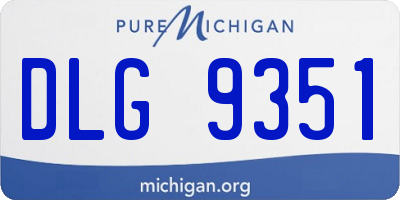 MI license plate DLG9351