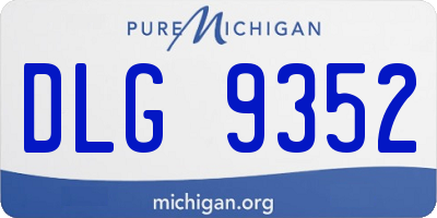 MI license plate DLG9352