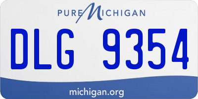 MI license plate DLG9354