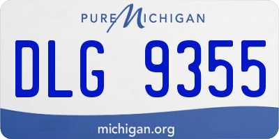 MI license plate DLG9355