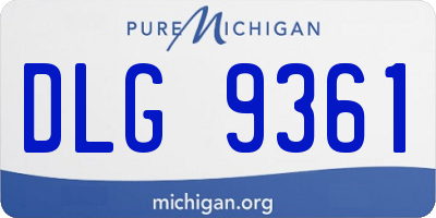MI license plate DLG9361
