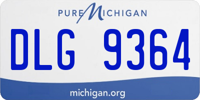 MI license plate DLG9364