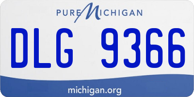MI license plate DLG9366