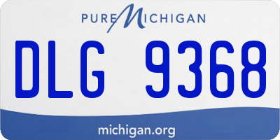 MI license plate DLG9368