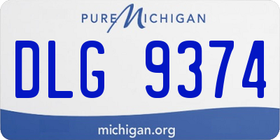 MI license plate DLG9374