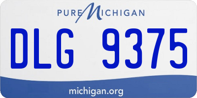 MI license plate DLG9375