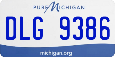 MI license plate DLG9386