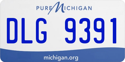 MI license plate DLG9391
