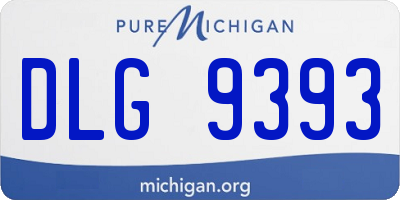 MI license plate DLG9393
