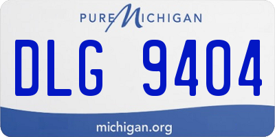 MI license plate DLG9404