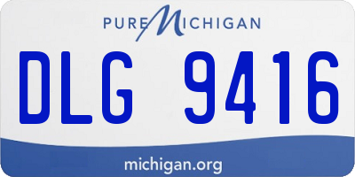 MI license plate DLG9416