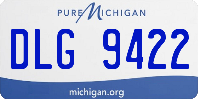 MI license plate DLG9422